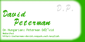 david peterman business card